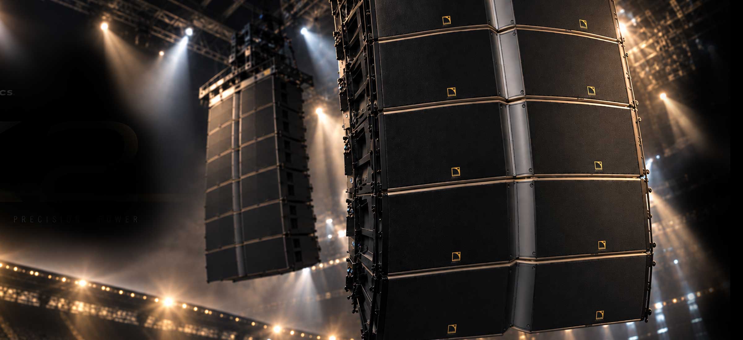 L-Acoustics K2 line array flown in a stadium